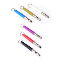 Stop barking multicolor ultrasonic dog training  whistle metal pet shop wholesale