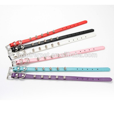 Chic Cat Neck Strap Sweet Pet Buckle Rivet Spiked Studded collares para perro PU Leather Dog Collar